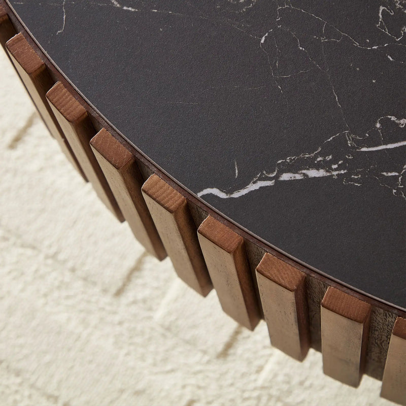 35.43" Nesting Round Sintered Stone Coffee Table by HouseOfZazla