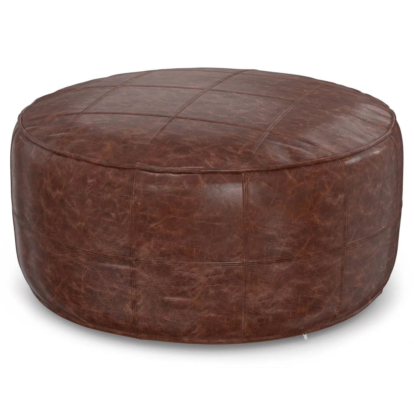 Connor - Handcrafted Round Pouf by HouseOfZazla