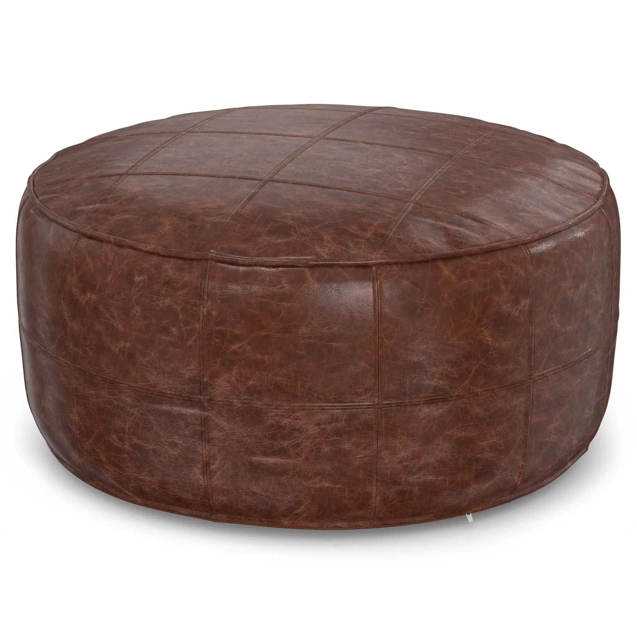 Connor - Handcrafted Round Pouf by HouseOfZazla