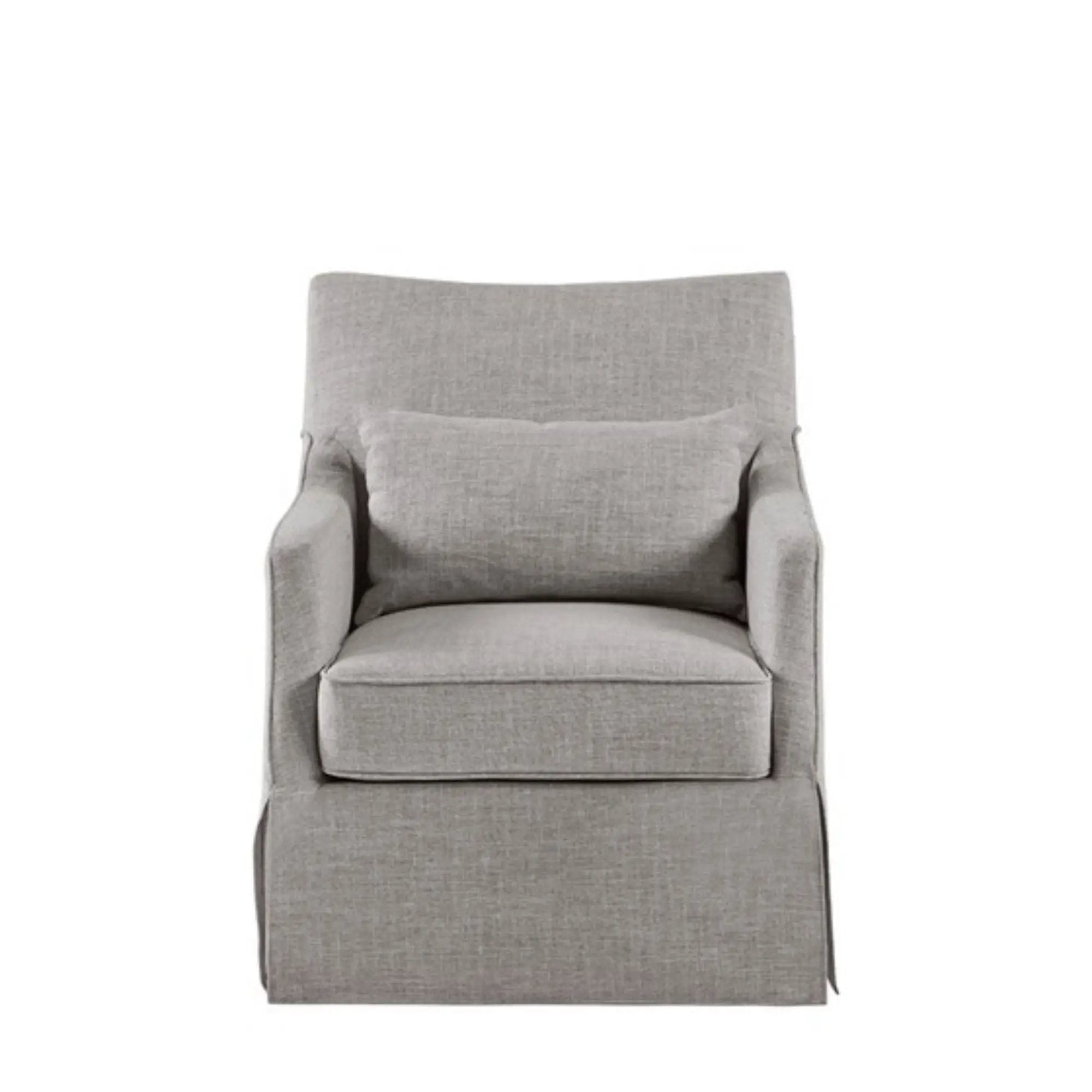 Traditional Design London Skirted Swivel Chair by Unique Piece Furniture