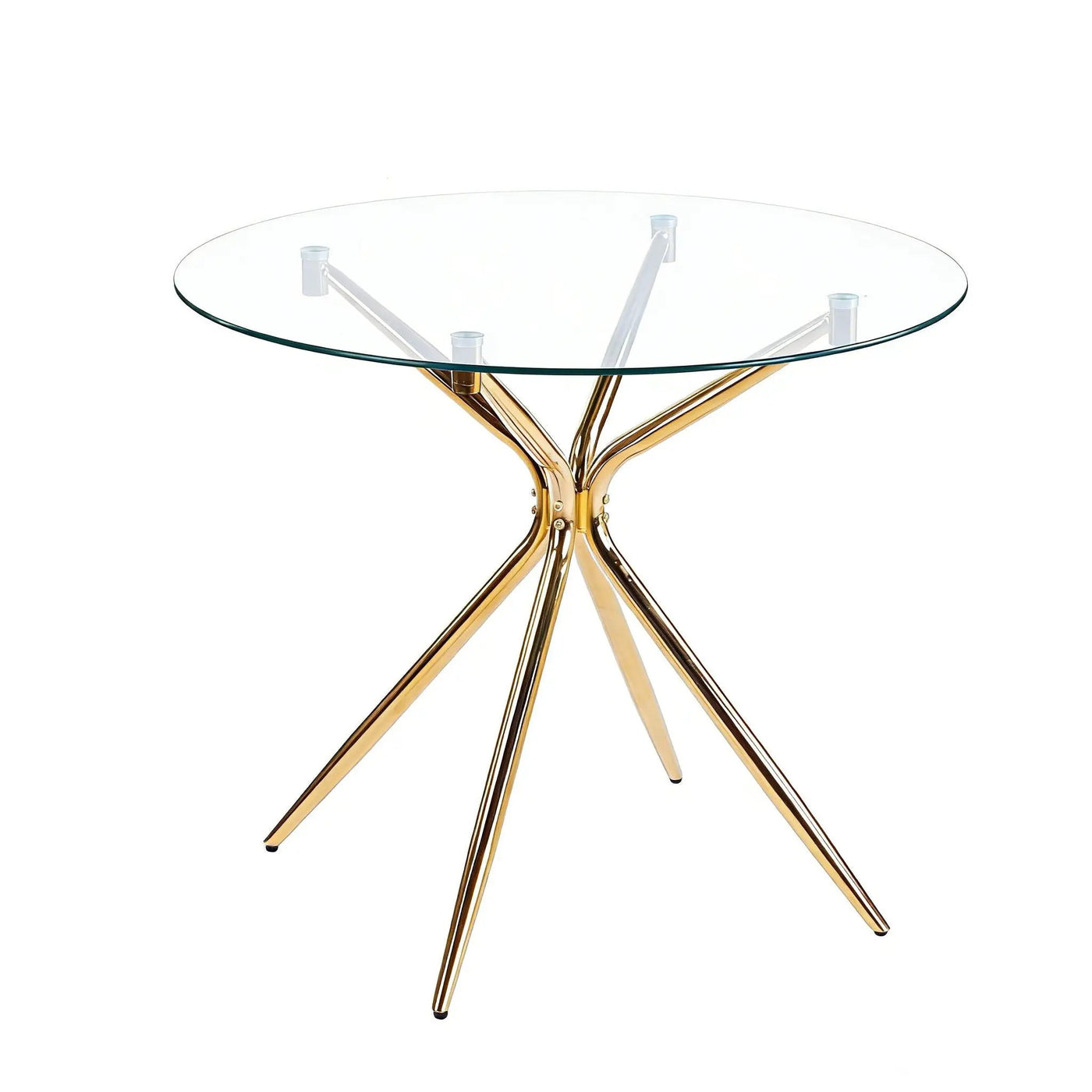 Compact Dining Table With Glass Top by HouseOfZazla
