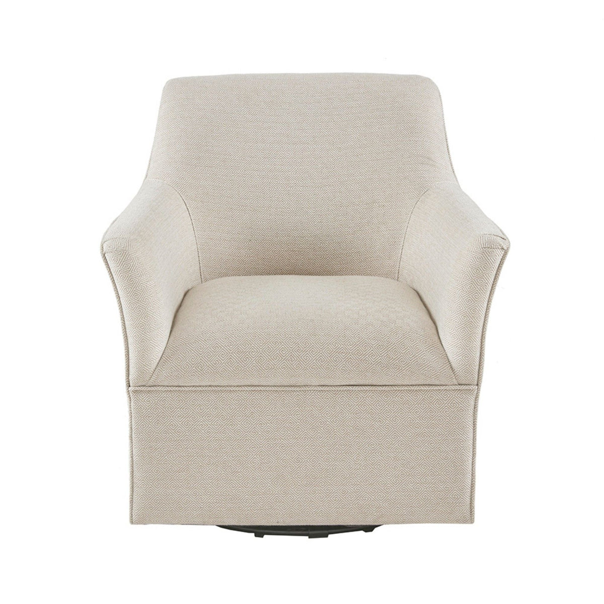 Swivel Glider Chair with 360° Rotation and Metal Base - Beige or Gray