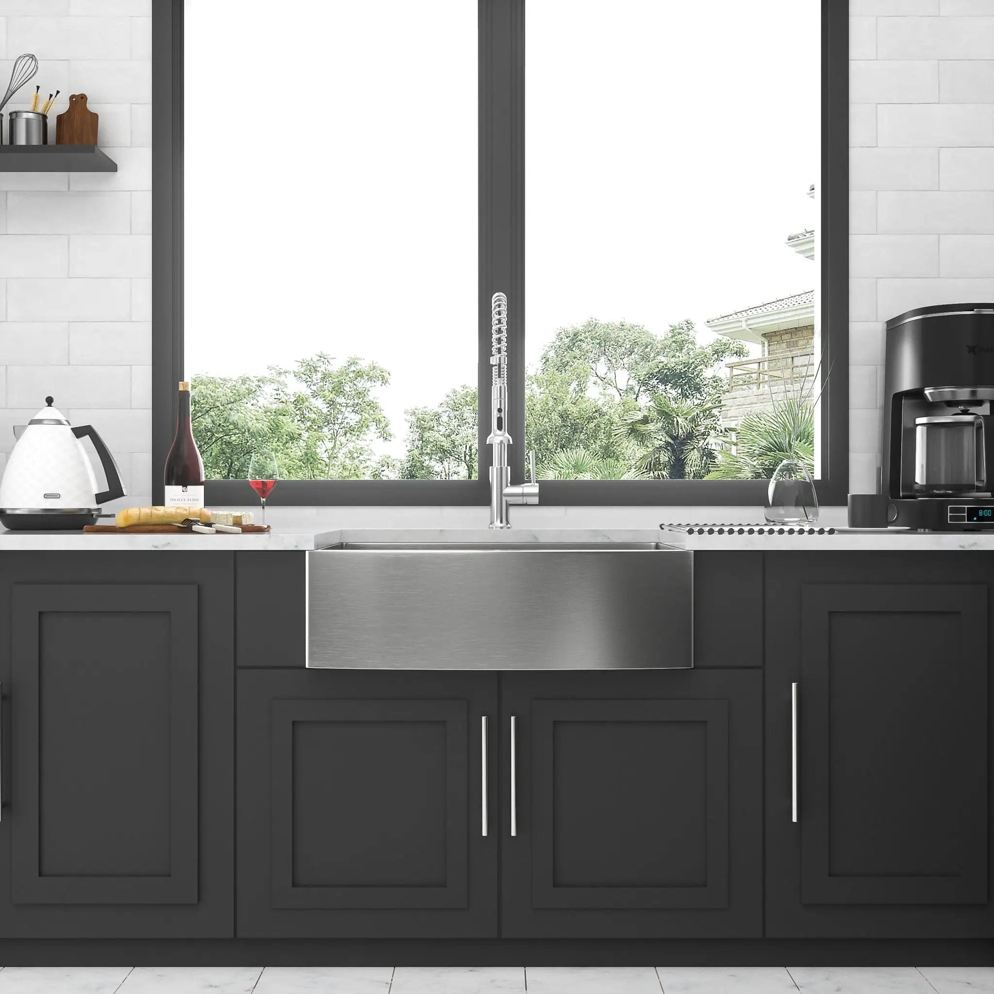 Farmhouse Kitchen Sink Stainless Steel Apron Front by HouseOfZazla