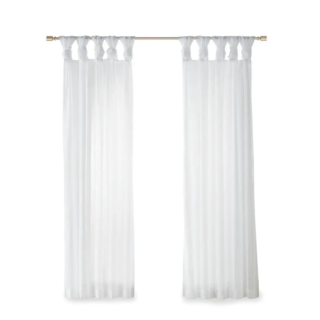 Twist Tab Voile Sheer Window Pair by HouseOfZazla