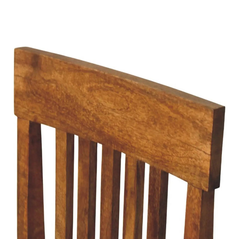 Solid Wood Leather Slatted Dining Chair by HouseOfZazla