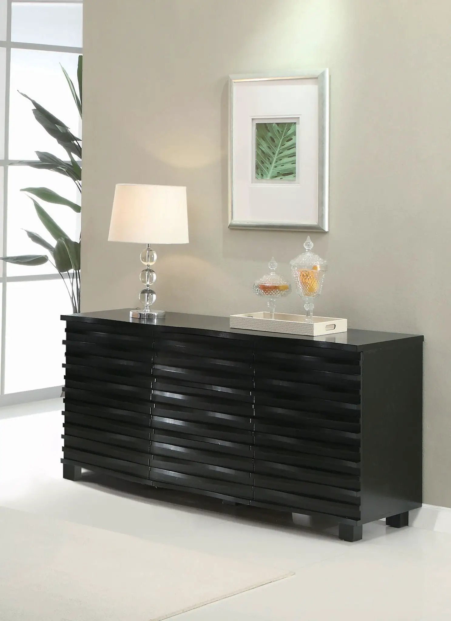 Stanton 3-drawer Sideboard Buffet Storage Cabinet Black by Unique Piece Furniture