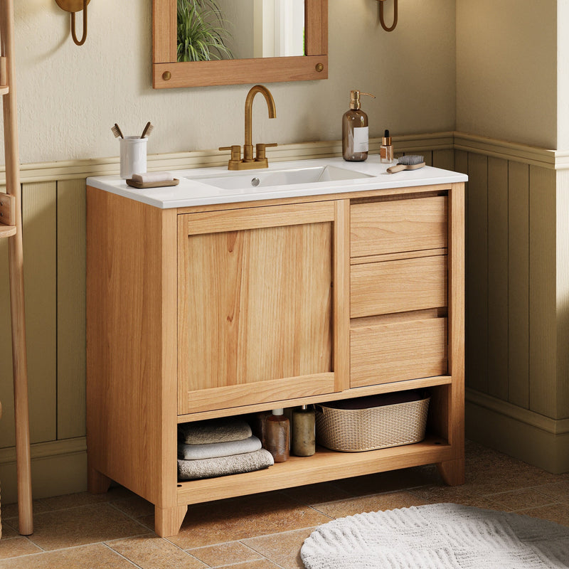 36" Bathroom Vanity with Ceramic Sink by HouseOfZazla