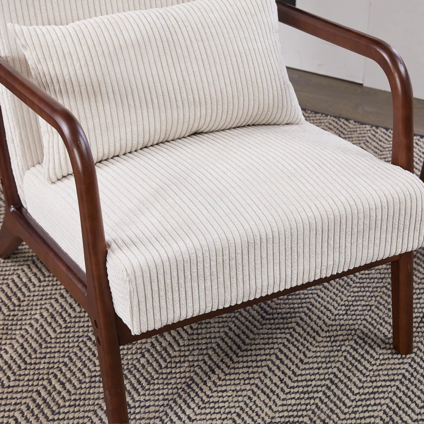 Accent Chair With Pillow And Wood Frame by HouseOfZazla
