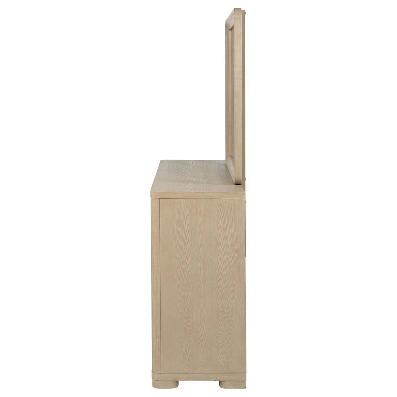 Ladera 6-drawer Bedroom Dresser and Mirror Light Elm by Unique Piece Furniture