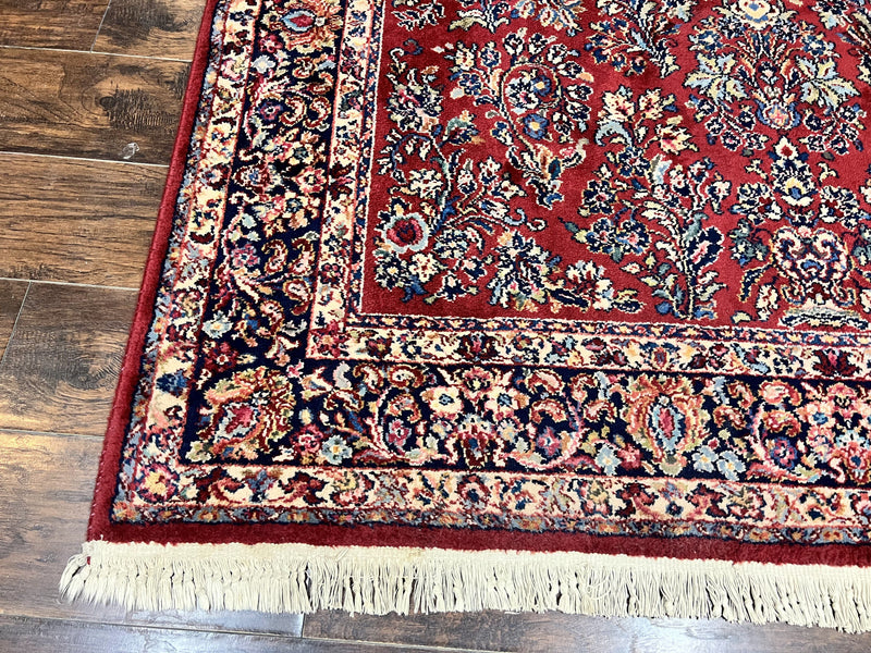 Karastan Rug 5.9 x 9 Red Sarouk #785, Wool Karastan Carpet, Original 700 Series, Vintage Karastan Oriental Rug Discontinued by Jewel Rugs