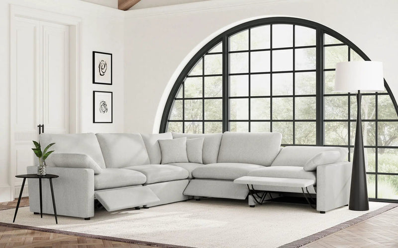 Collins 5-piece Modular Power Reclining Sectional Grey by Unique Piece Furniture