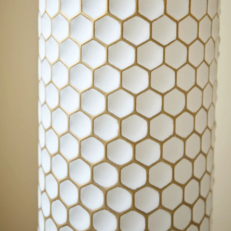 3-Piece Modern Metal Vase Set - White & Gold by HouseOfZazla