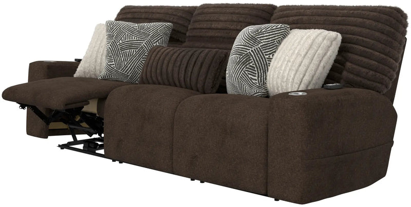 Zen - Power Reclining Sofa With CR3 Heat/Massage/Zero Gravity - Chocolate by Unique Piece Furniture