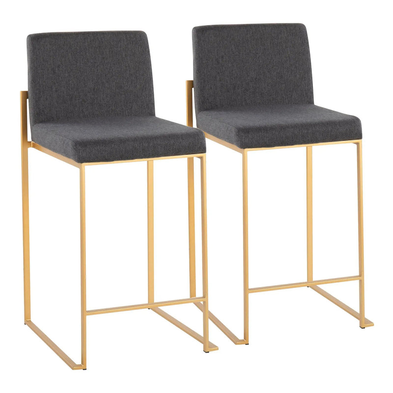 Fuji - Contemporary High Back Stylish Counter Stool by HouseOfZazla