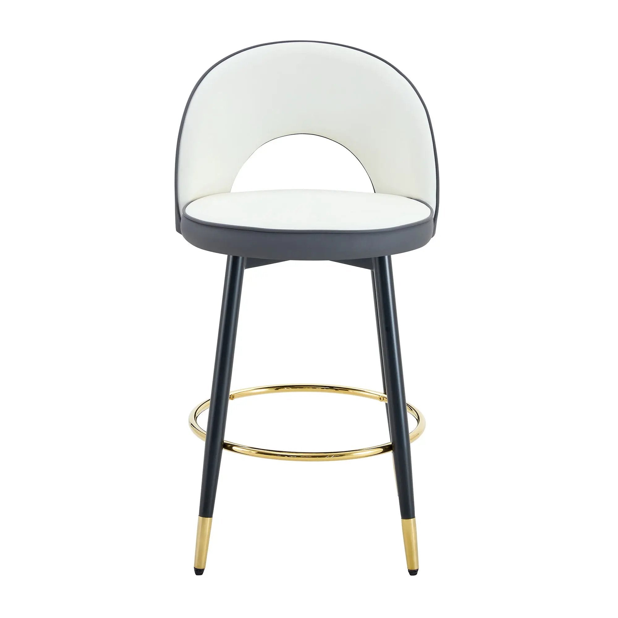 Upholstered Rotatable Bar Chair With Metal Legs For Dining Room by Unique Piece Furniture