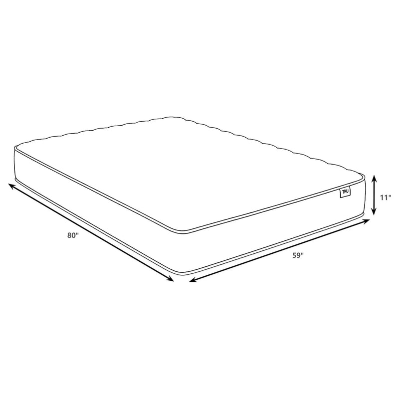 Hayes Queen Firm Tight Top Hybrid Mattress White by Unique Piece Furniture