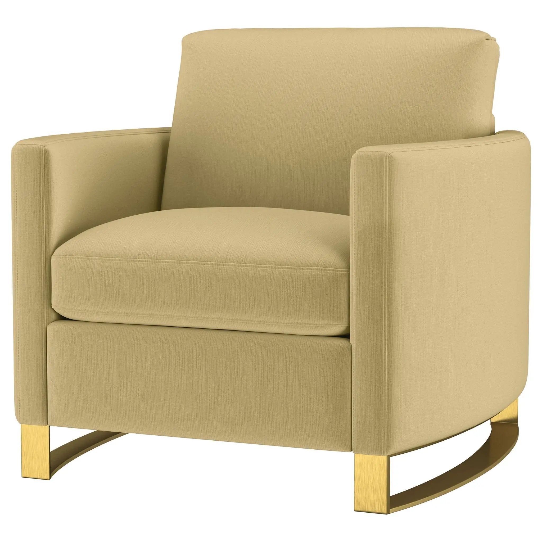 Corliss Upholstered Curved Track Arm Chair Camel by Unique Piece Furniture