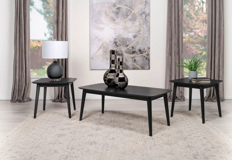 Radley 3-piece Rectangular Coffee Table Set Black by Unique Piece Furniture