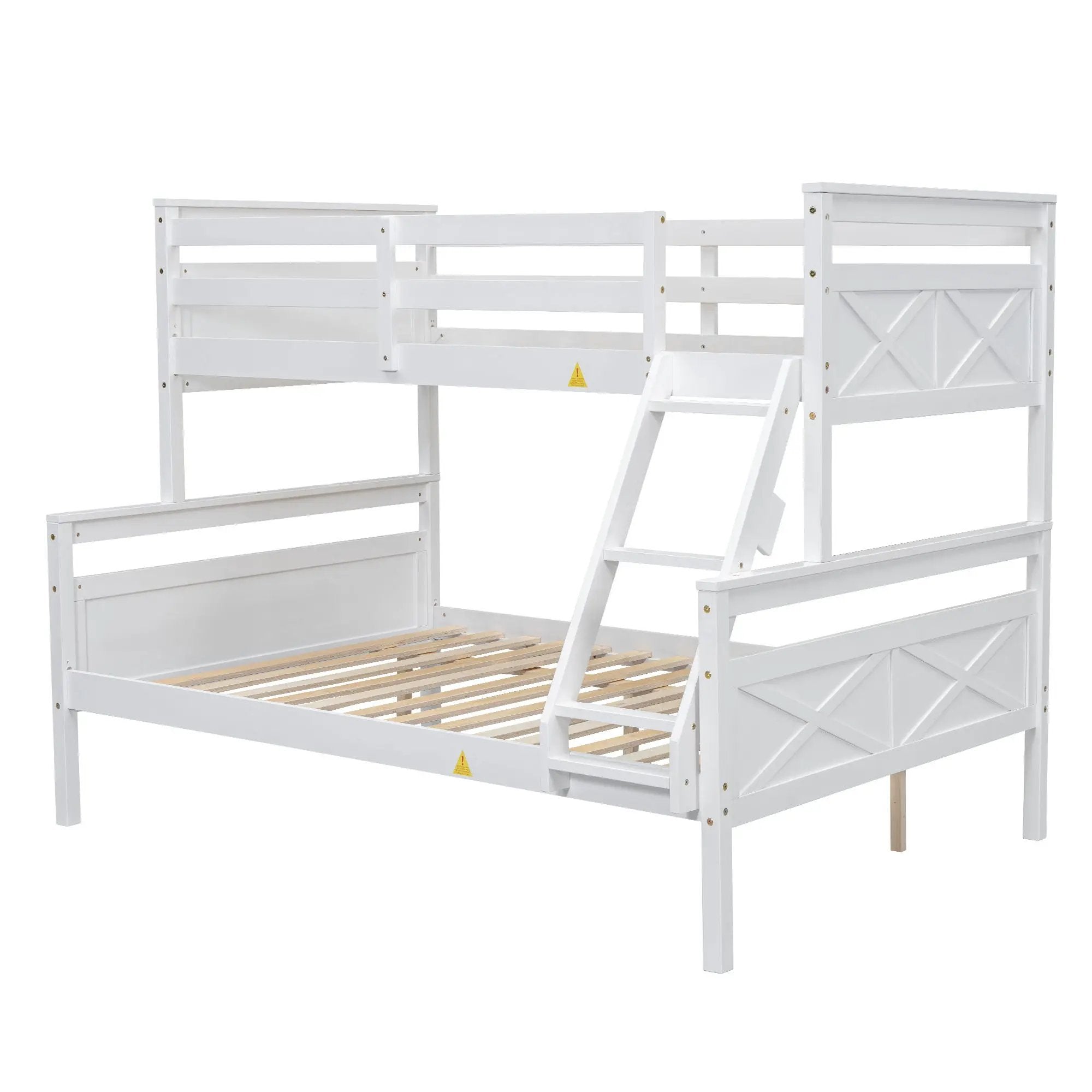 Bunk Bed With Ladder And Safety Guardrail by Unique Piece Furniture