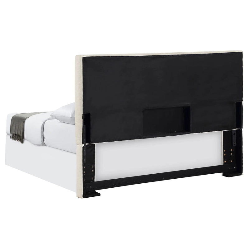 Pirro Upholstered Queen or Full Panel Headboard Sand by Unique Piece Furniture