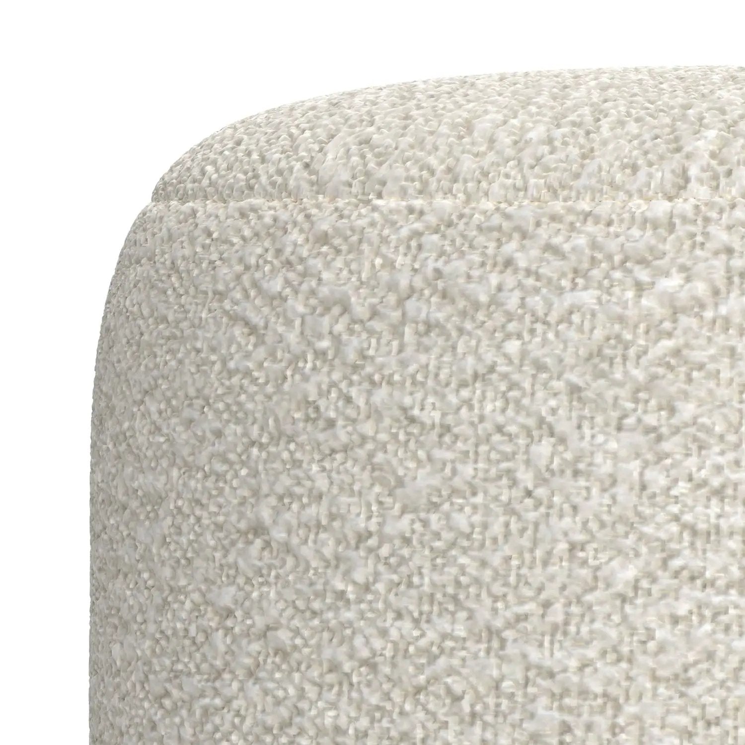 Chantal - Round Pouf - White by HouseOfZazla
