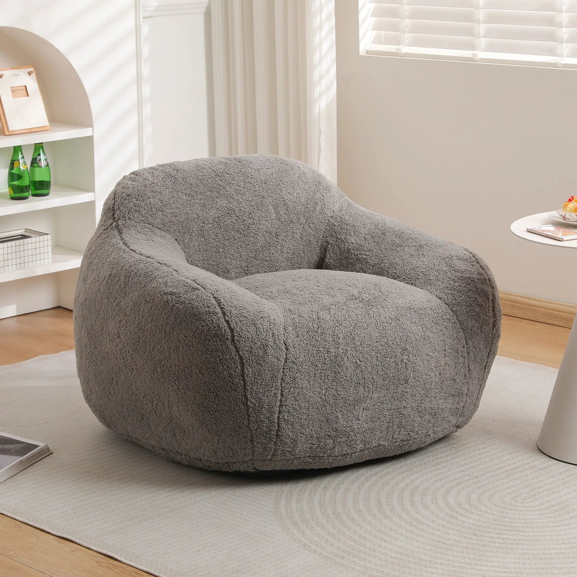 Giant Bean Bag Chair, Spacious Memory Foam With Armrests by Unique Piece Furniture