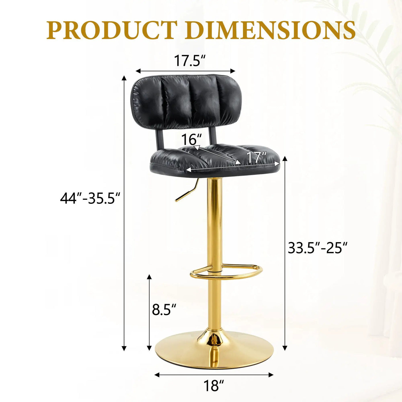 Adjustable Height Bar Stools & Footrest For Kitchen Island (Set of 2) by HouseOfZazla