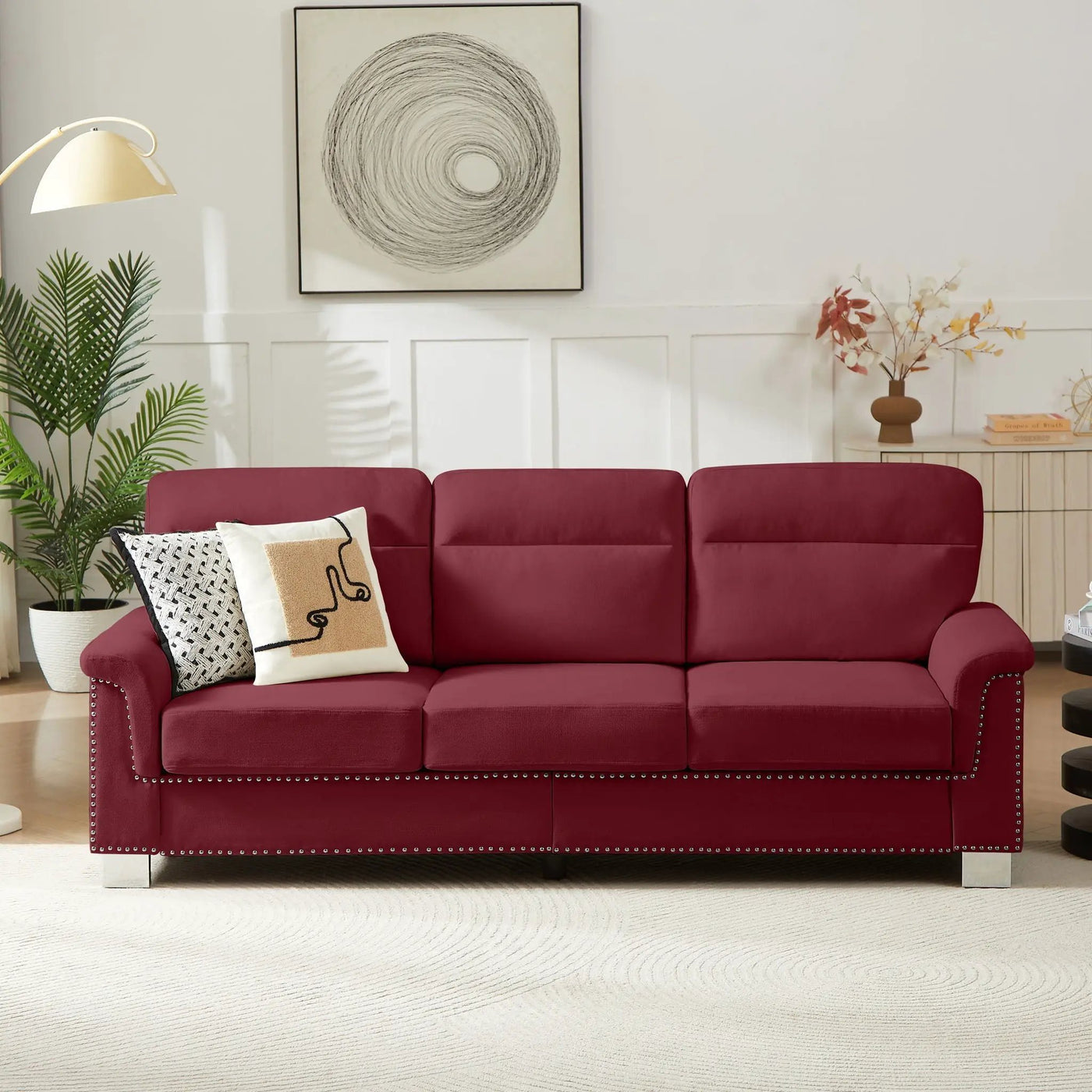 3 Seater Elegant Stationary Sofa by HouseOfZazla