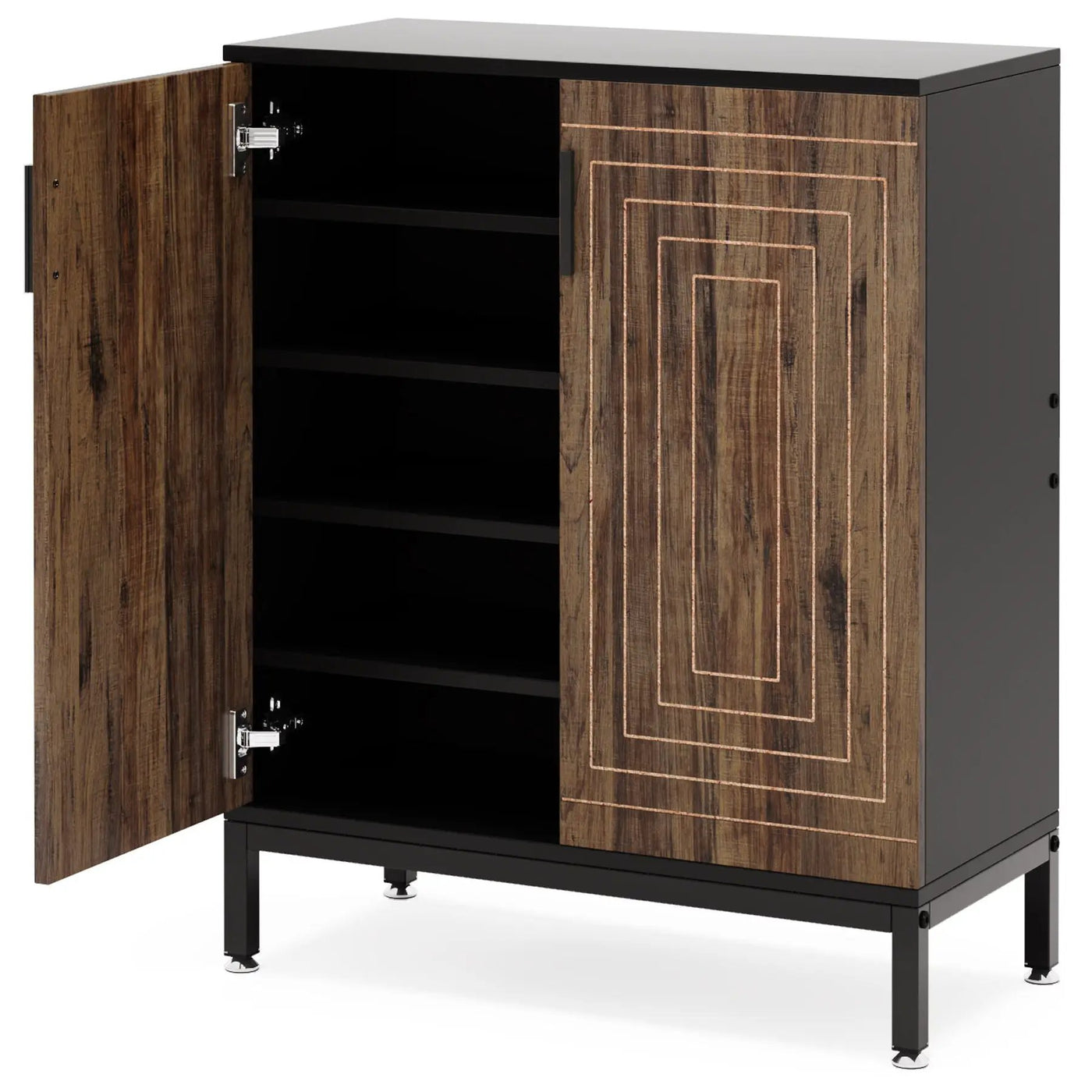 Shoe Cabinet With Doors, 5 Tiers Shoe Storage Organizer by HouseOfZazla