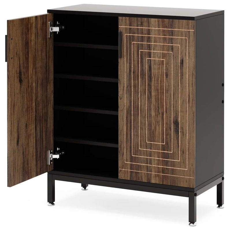 Shoe Cabinet With Doors, 5 Tiers Shoe Storage Organizer by HouseOfZazla