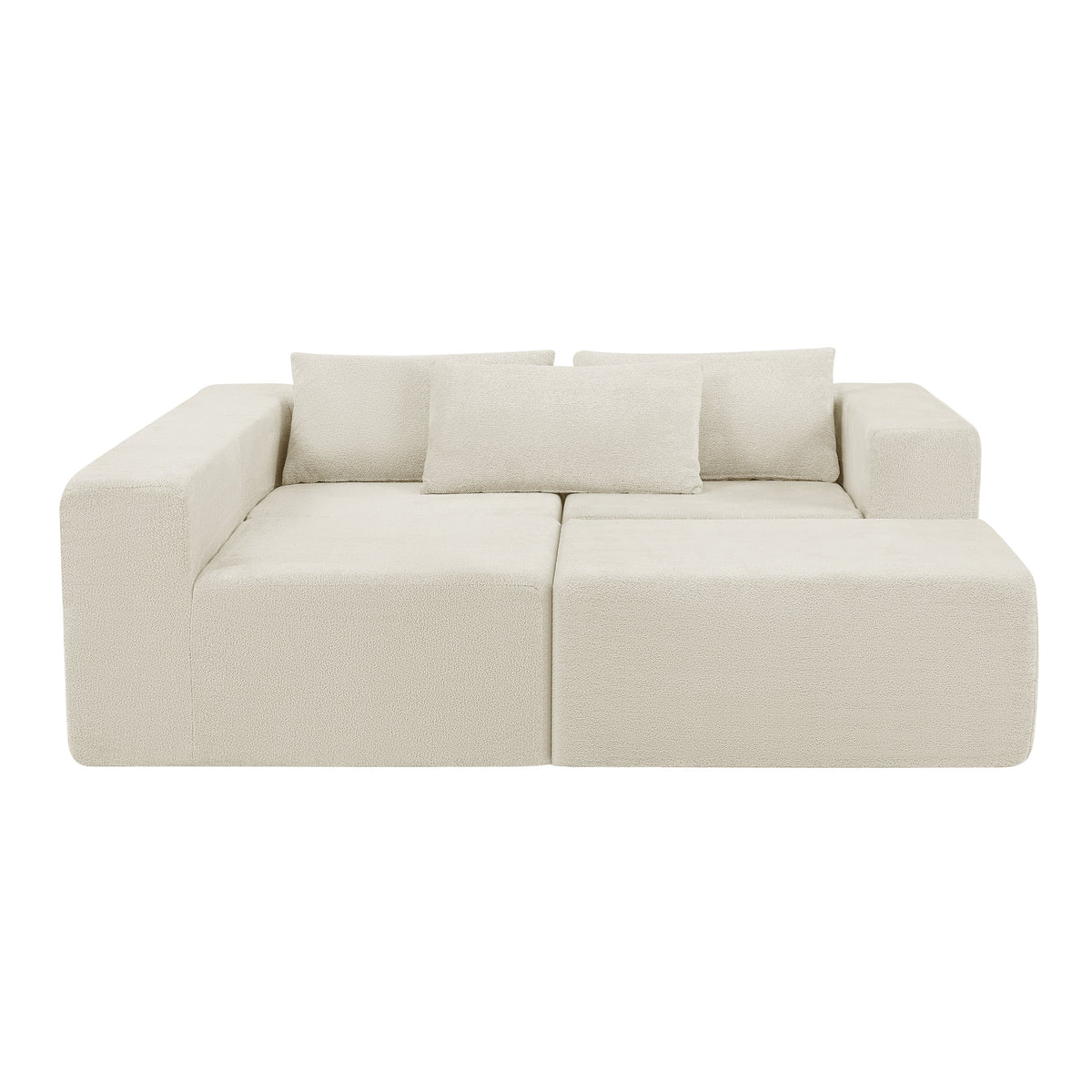107" Compressed Sectional Sofa (Khaki), photo 6 of 10
