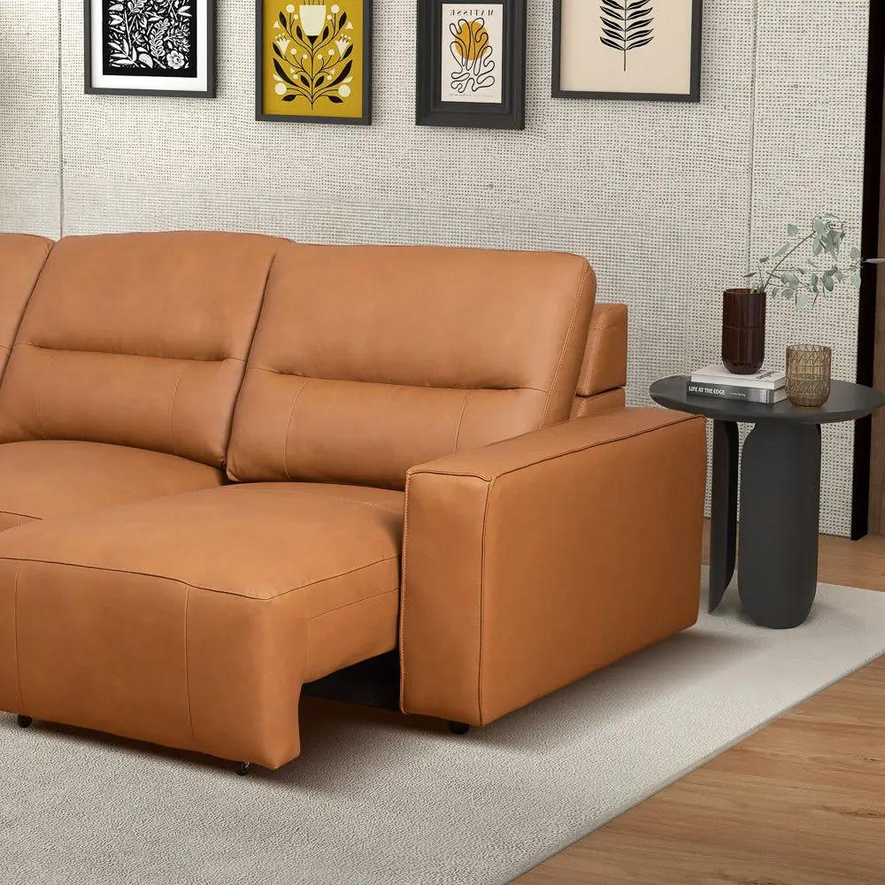 Grant - Triple Power Convertible Sofa - Cognac by HouseOfZazla