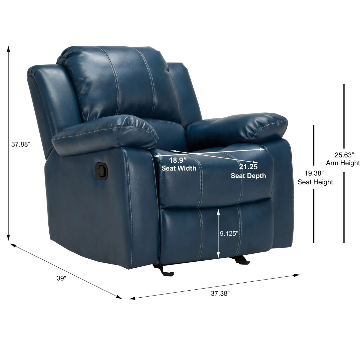 Charlotte - Glider Recliner With Classic Style by HouseOfZazla