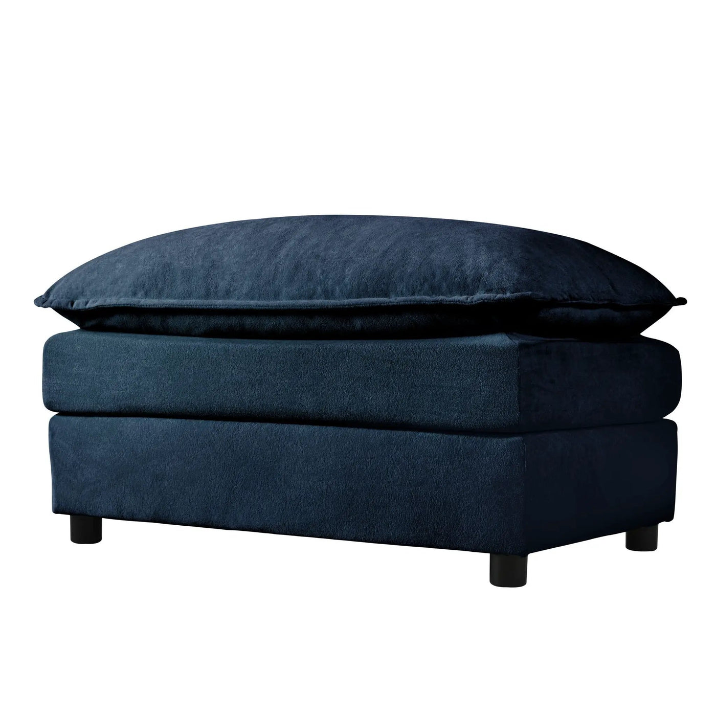 Oversized Chair With Movable Ottoman, Soft Upholstered Lounge Chair by HouseOfZazla