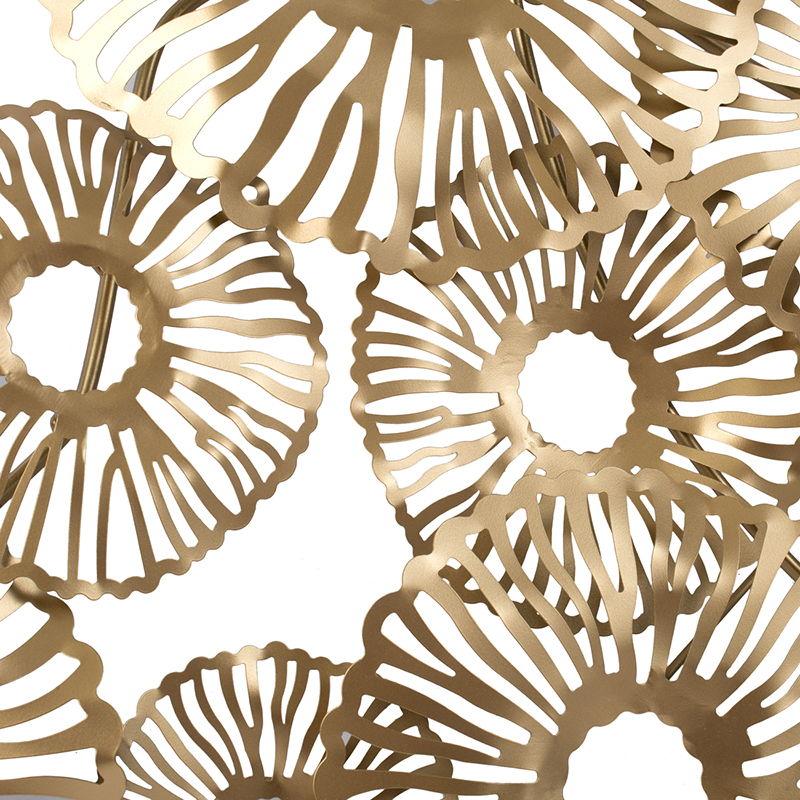 Gold Iron Wall Art with Coral Design - 24" W x 2" D x 42" H, photo 7 of 8