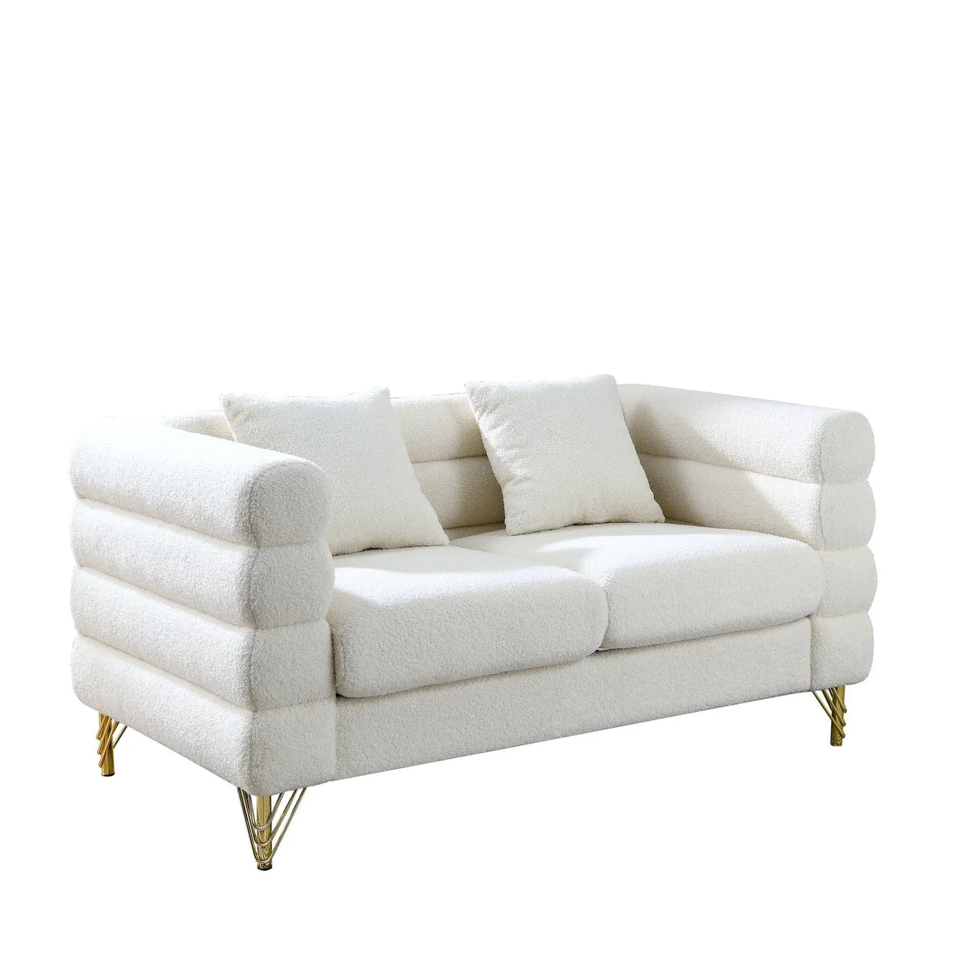 Oversized 2 Seater Sectional Sofa With Deep Seating And 2 Pillows by HouseOfZazla