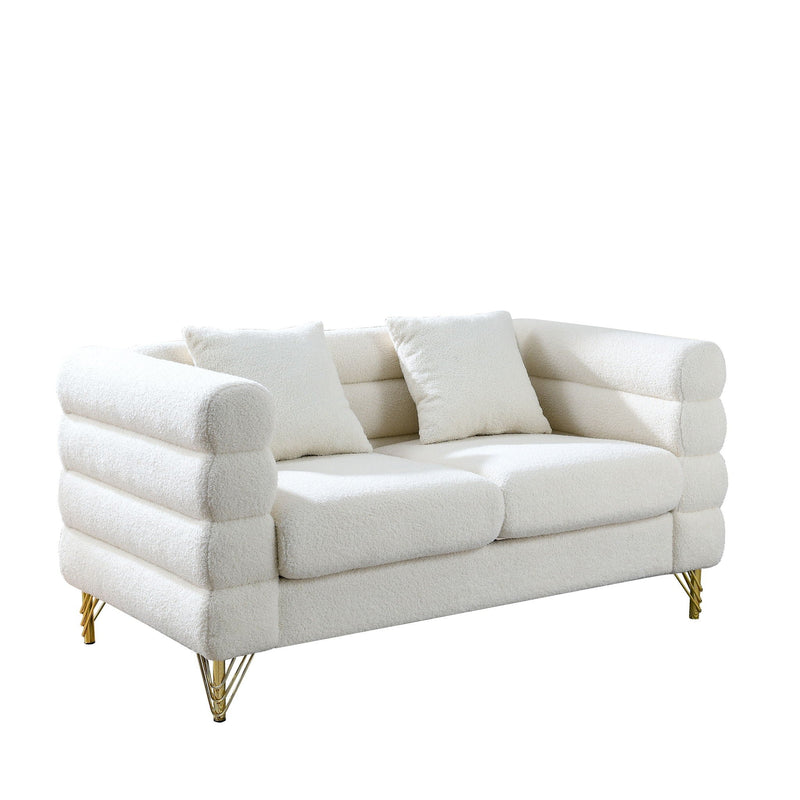 Oversized 2 Seater Sectional Sofa With Deep Seating And 2 Pillows by HouseOfZazla