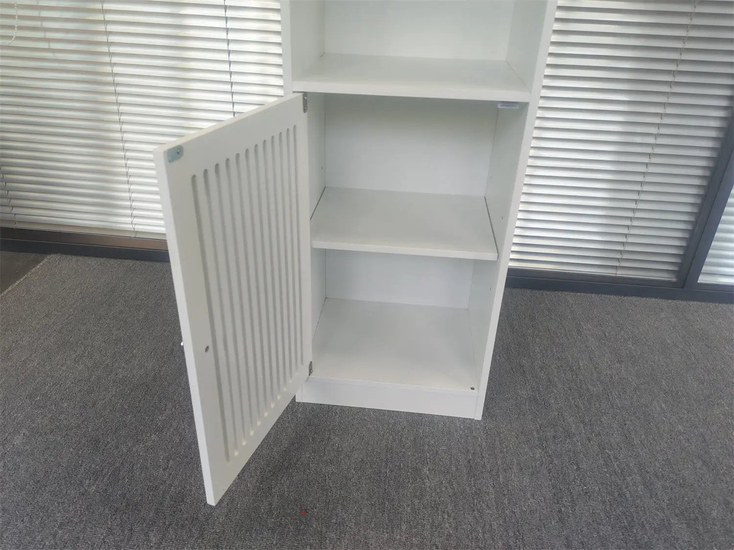 Bathroom Low Cabinet with Louvered Door by HouseOfZazla