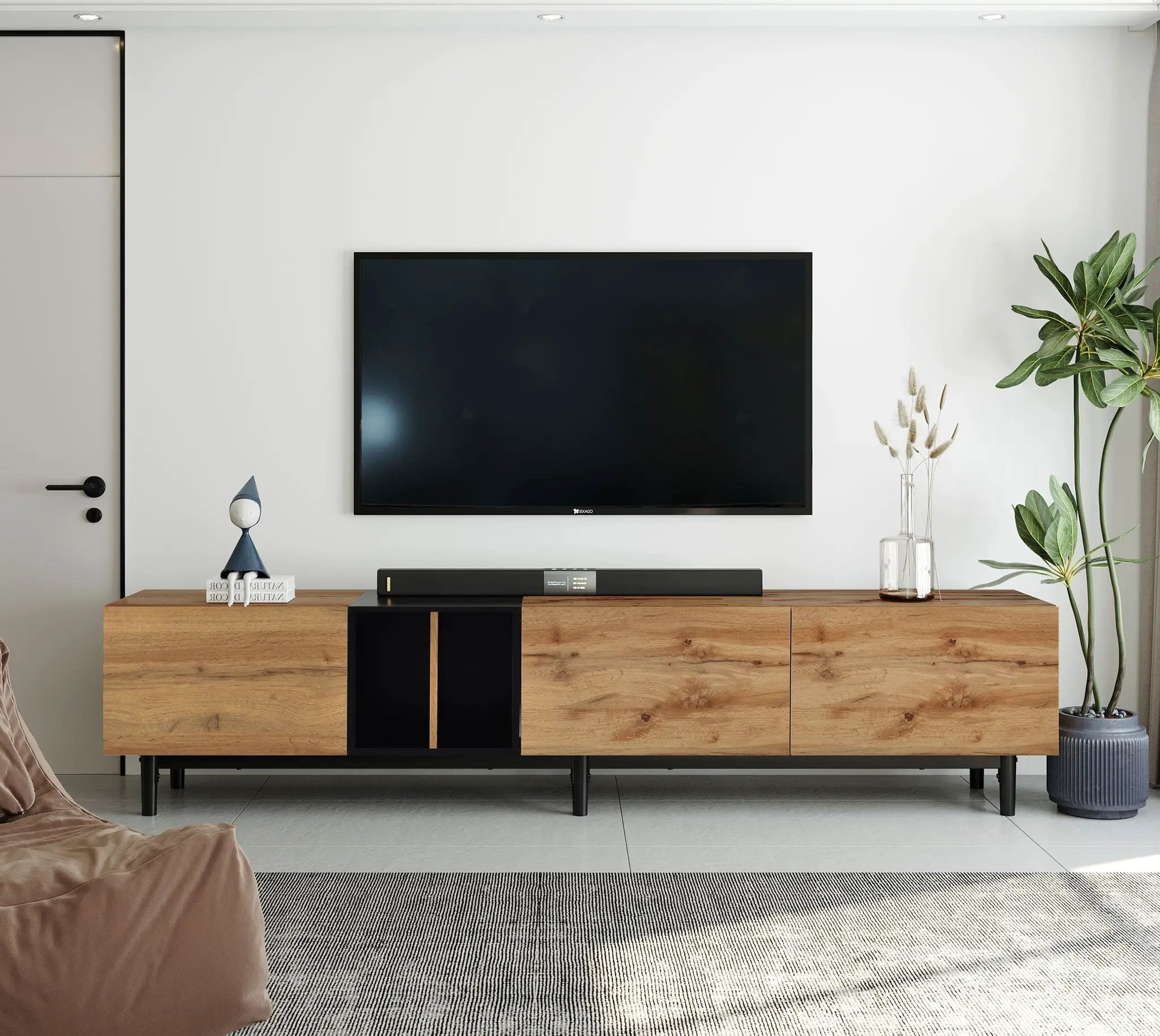 Modern Natural Wood color TV Stand by BLAKHOM