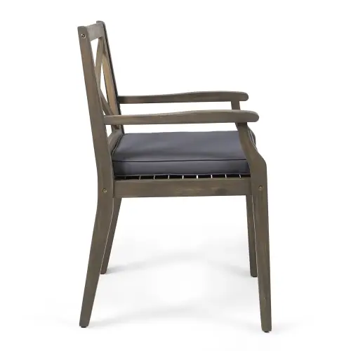 Perla Patio Dining Chair Set - 2 Pieces with Cushions by HouseOfZazla