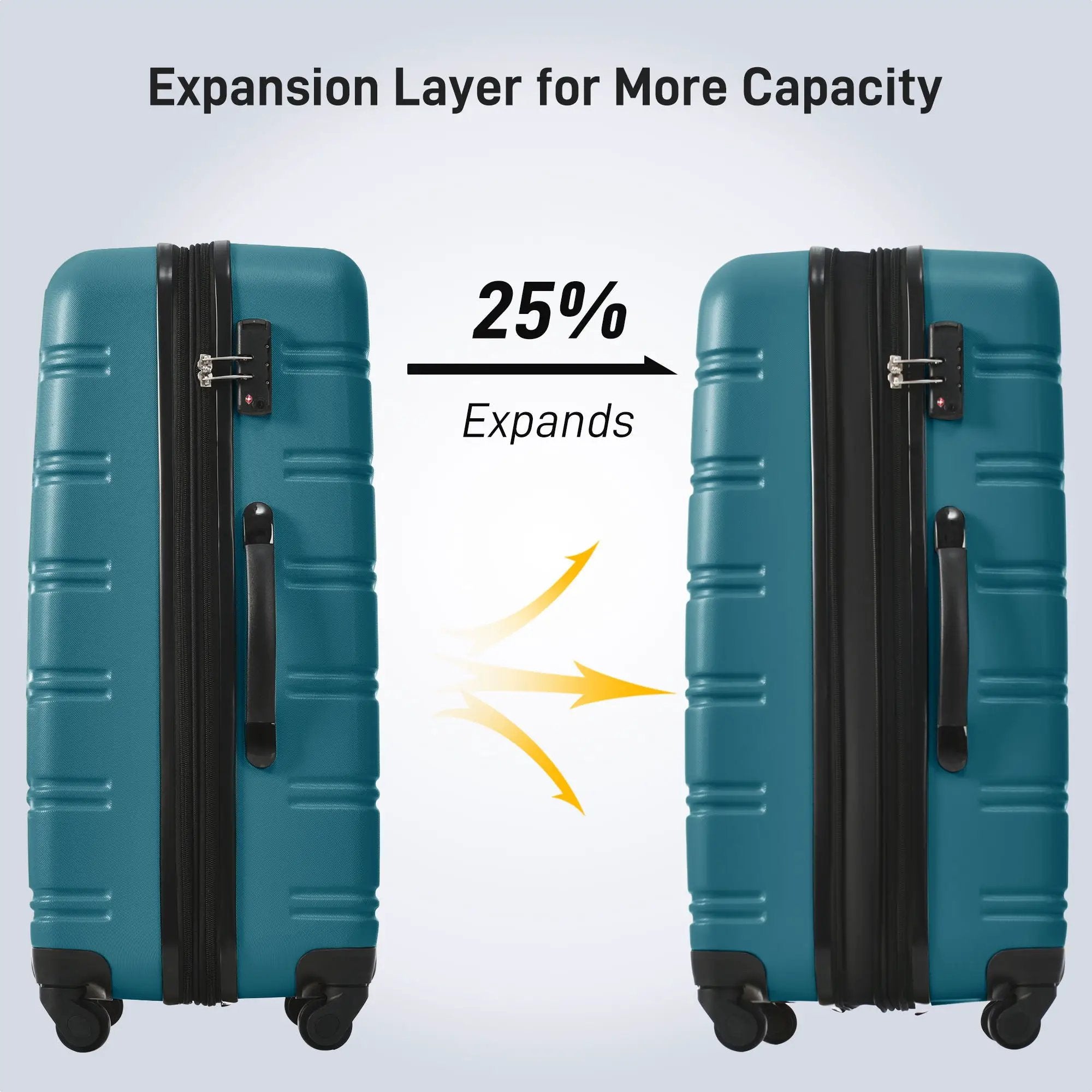 Hardshell Luggage Sets 4 Pieces + Bag Spinner Suitcase With Tsa Lock Lightweight - 16" / 20" / 24" / 28" Luggages by HouseOfZazla