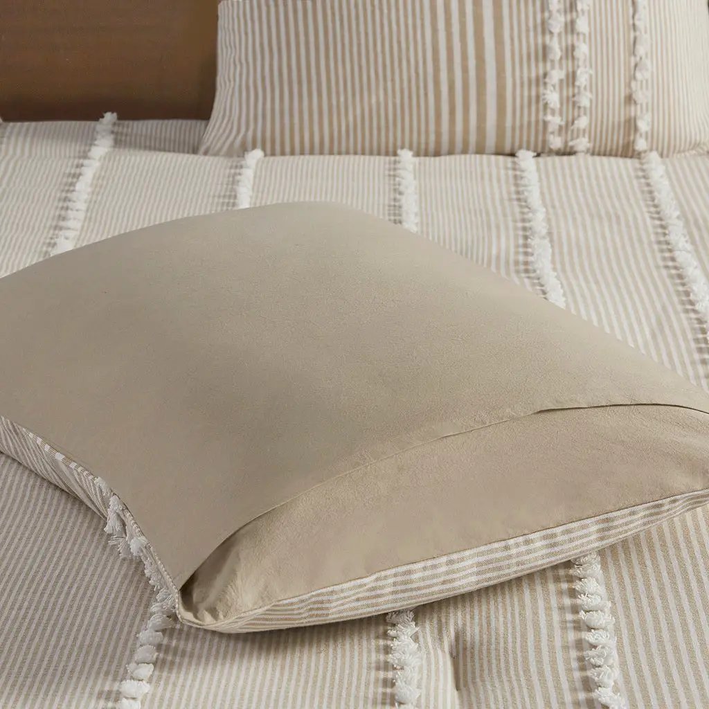 Full/Queen 3 Piece Cotton Yarn Dyed Comforter Set by HouseOfZazla