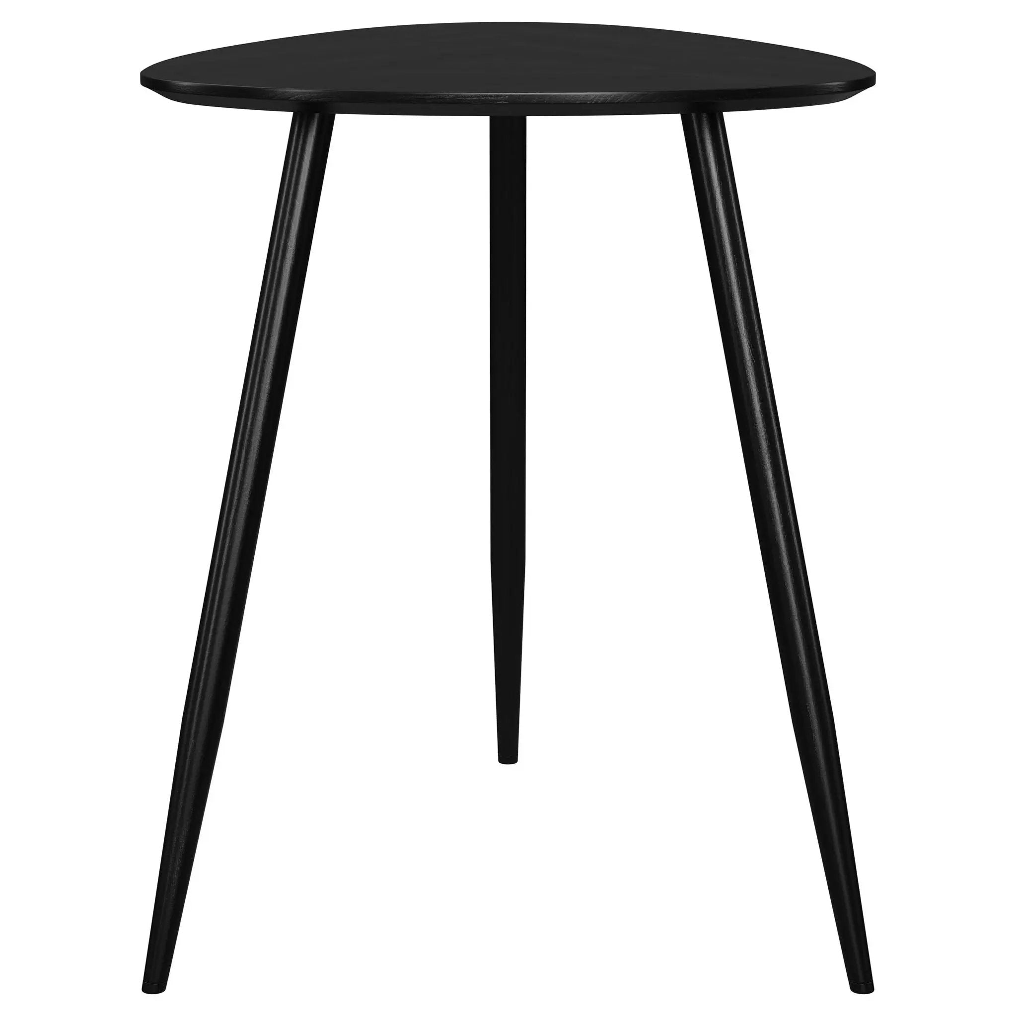 Odessa Triangular Solid Wood End Table Black by Unique Piece Furniture