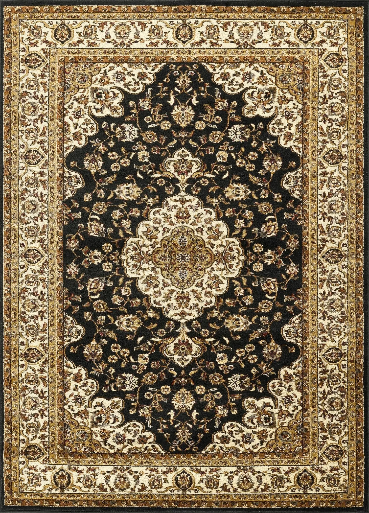 Classic GC_VIN5003 Black Area Rug by HouseOfZazla