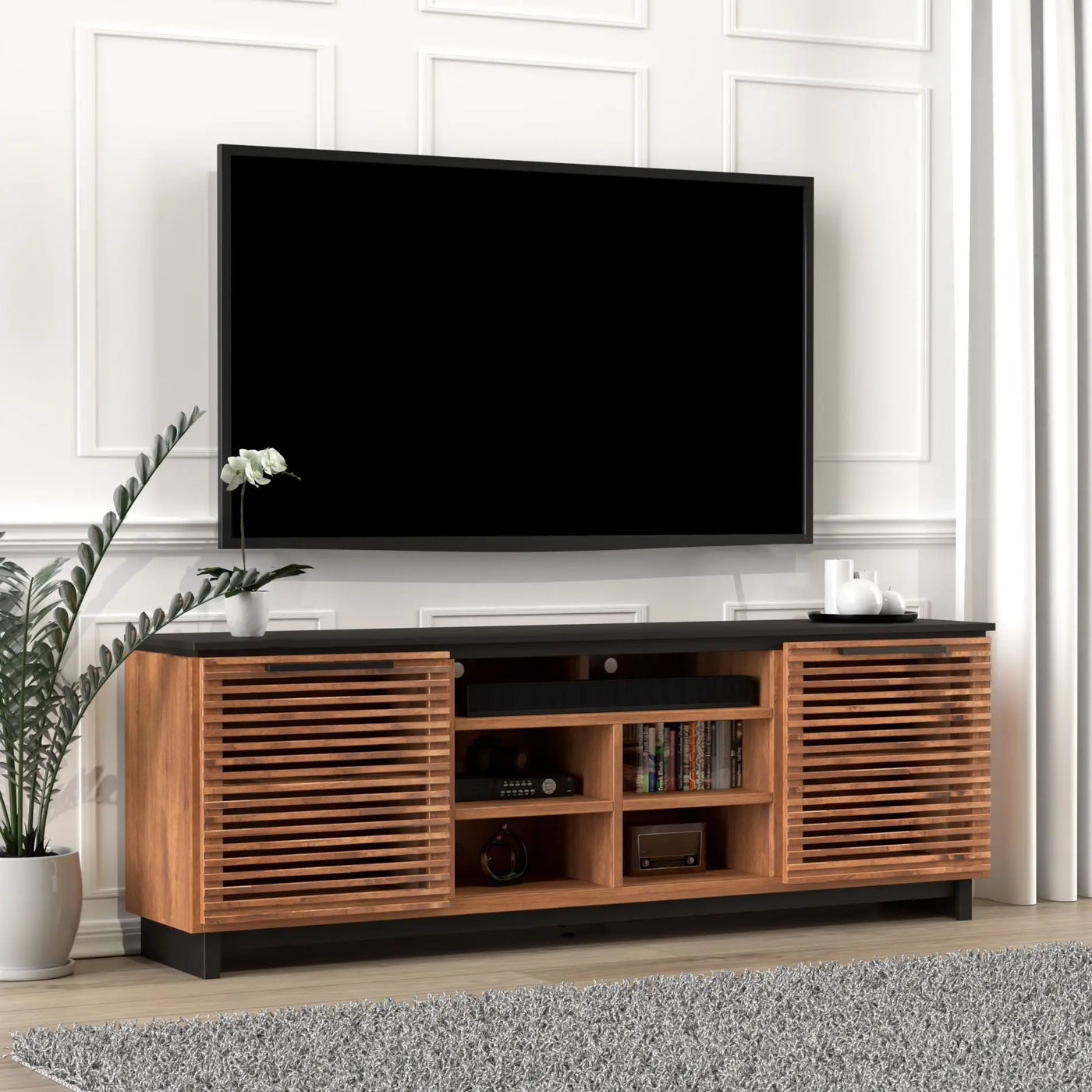 Cable Management TV Stand Console by Unique Piece Furniture