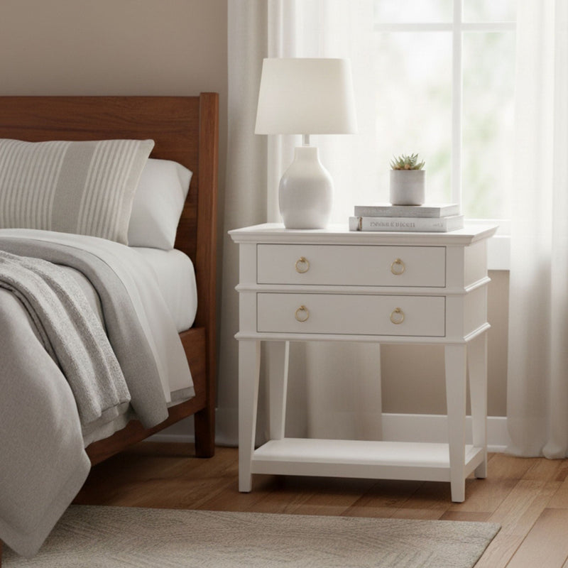 Carmona - 2 Drawer Tray Top Nightstand Pulls by HouseOfZazla