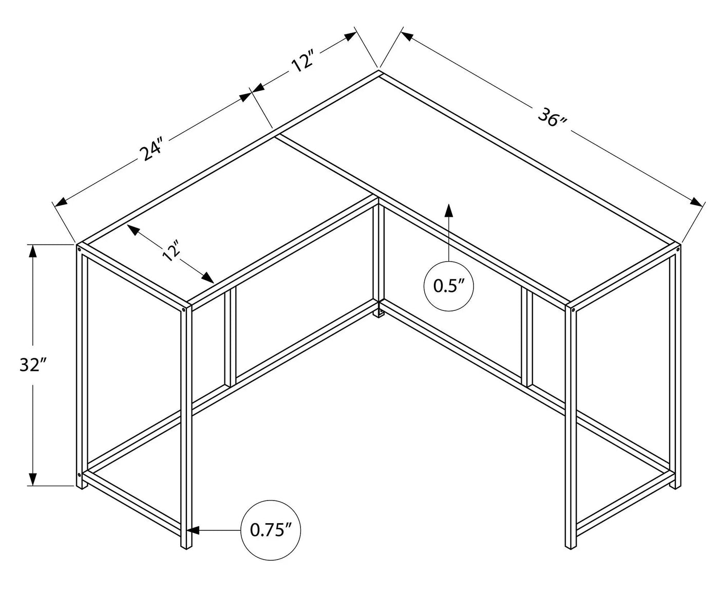 Corner Accent Console Table For Entryway, Unique L-Shaped Design by Unique Piece Furniture