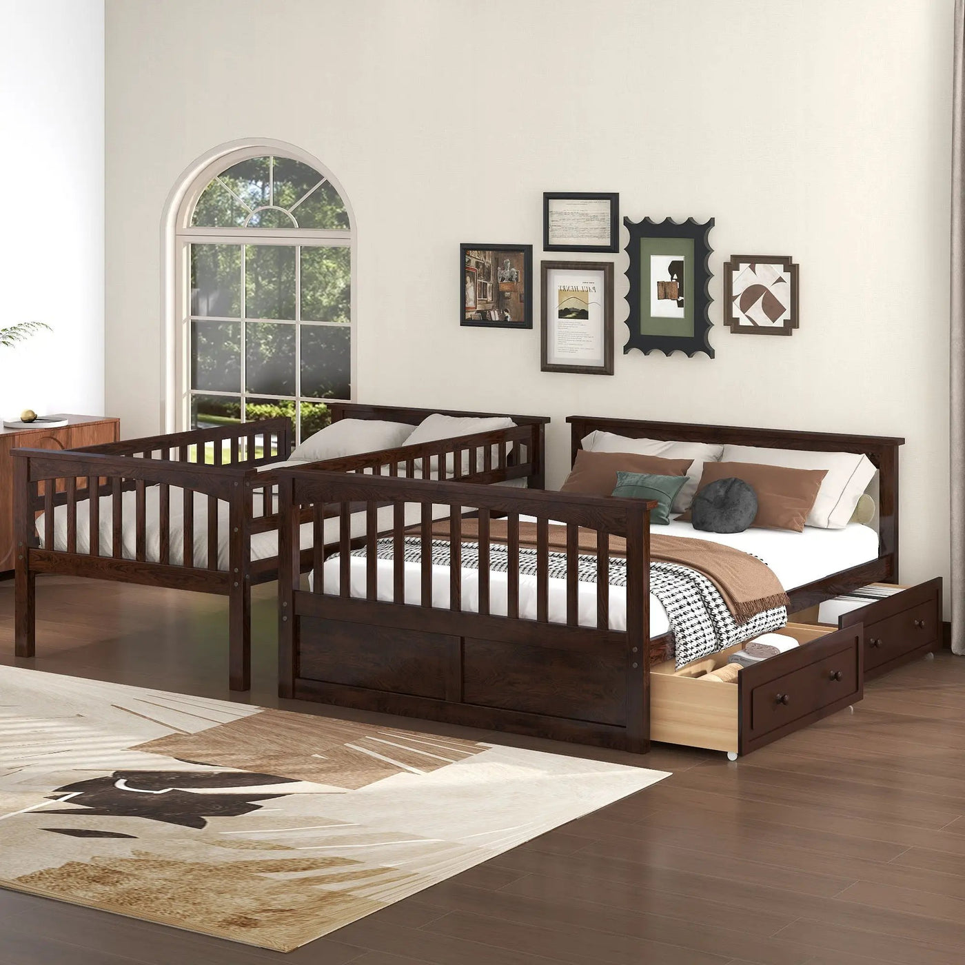 Bunk Bed With Drawers, Convertible Storage Bed by HouseOfZazla