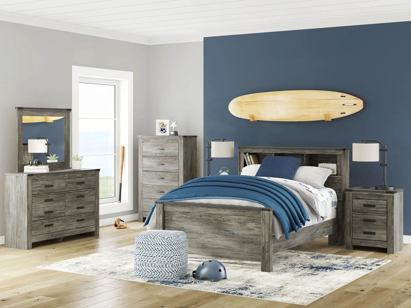 Frandern - Bookcase Panel Bedroom Set by Unique Piece Furniture