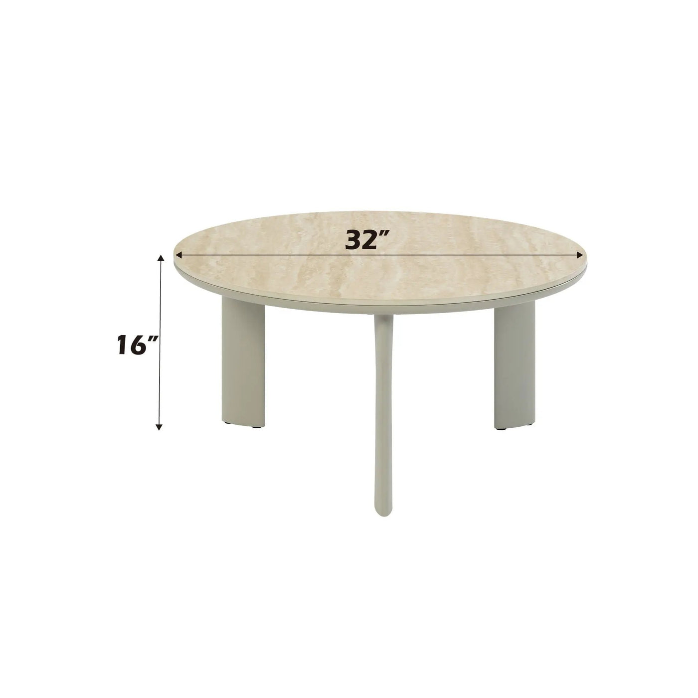 Ingram Ceramic Top Table by HouseOfZazla